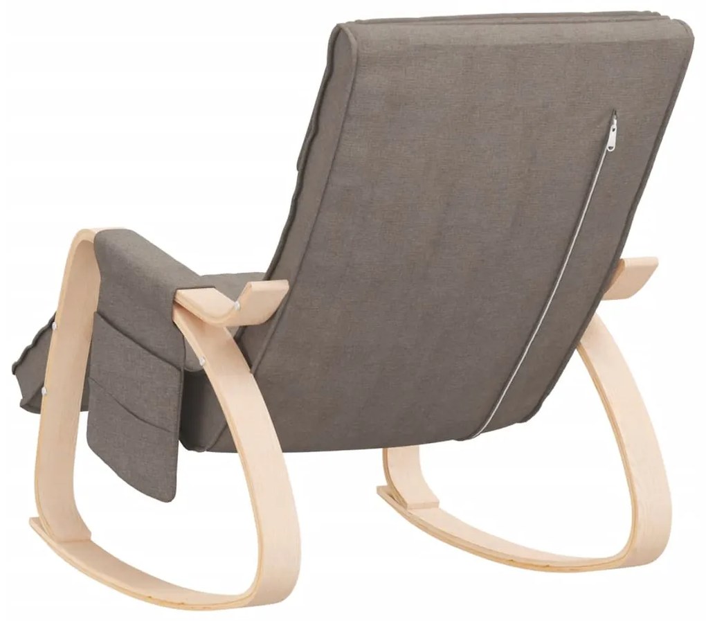 vidaXL Κουνιστή Πολυθρόνα Taupe Υφασμάτινη