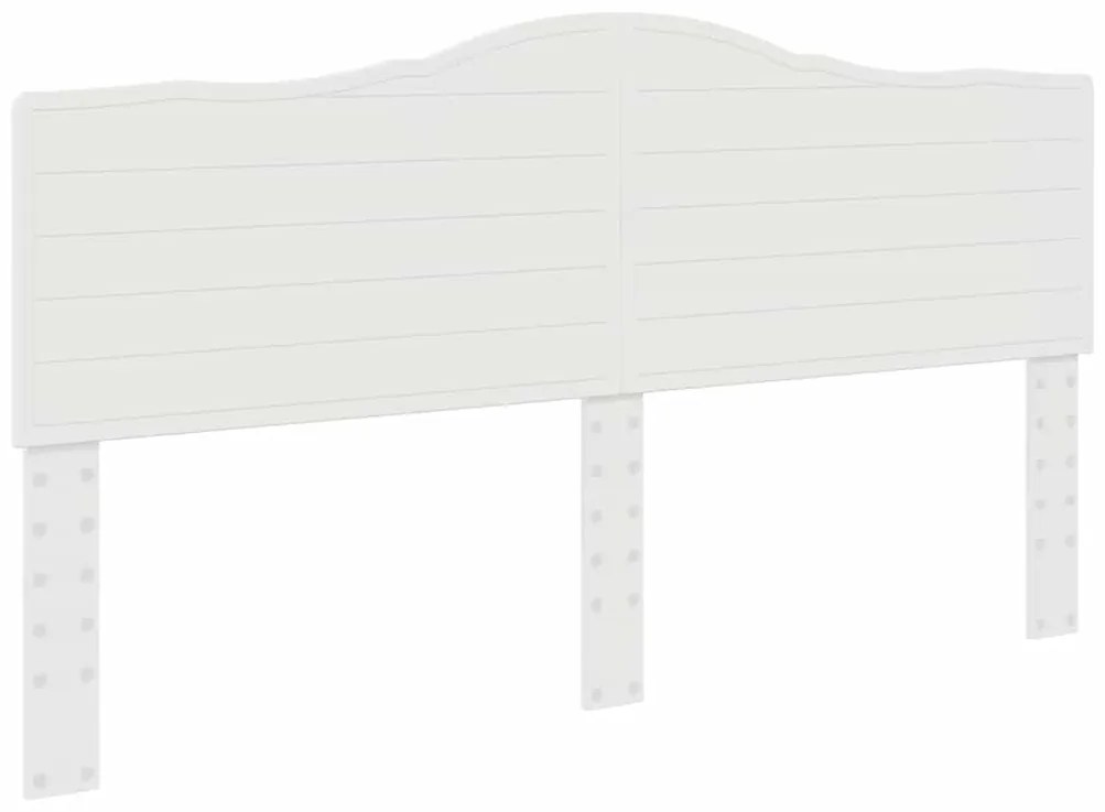 vidaXL Κεφαλάρι με κεφαλάρι Λαμπερό Λευκό 200 cm Επεξεργασμένο ξύλο