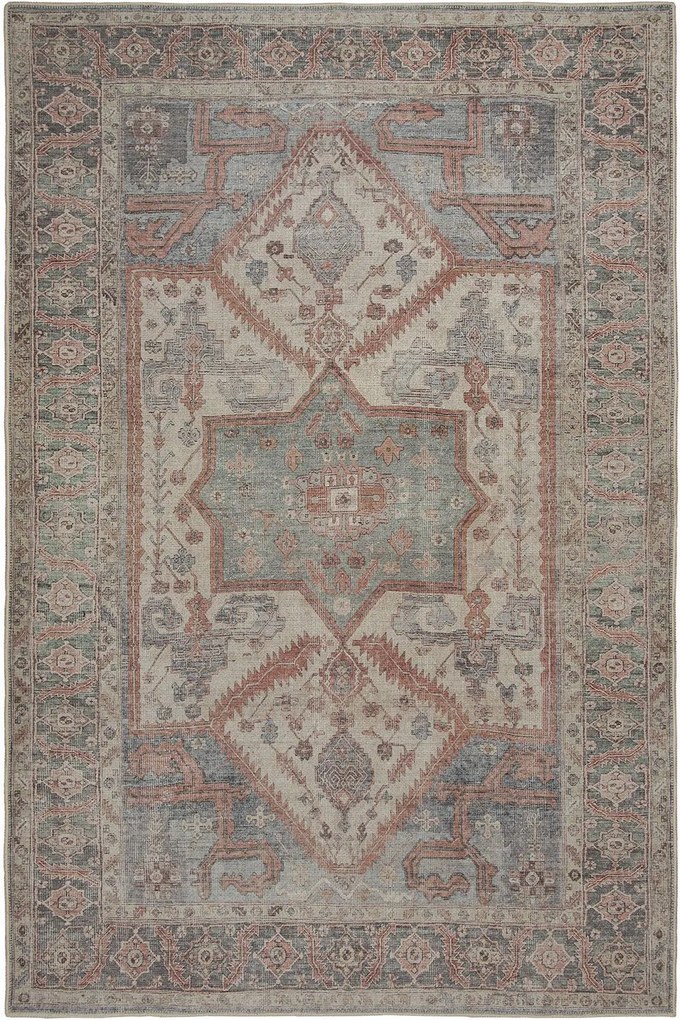 Χαλί Plumeria 5507-01 Ecru-Grey Βιοκαρπέτ 80X220cm