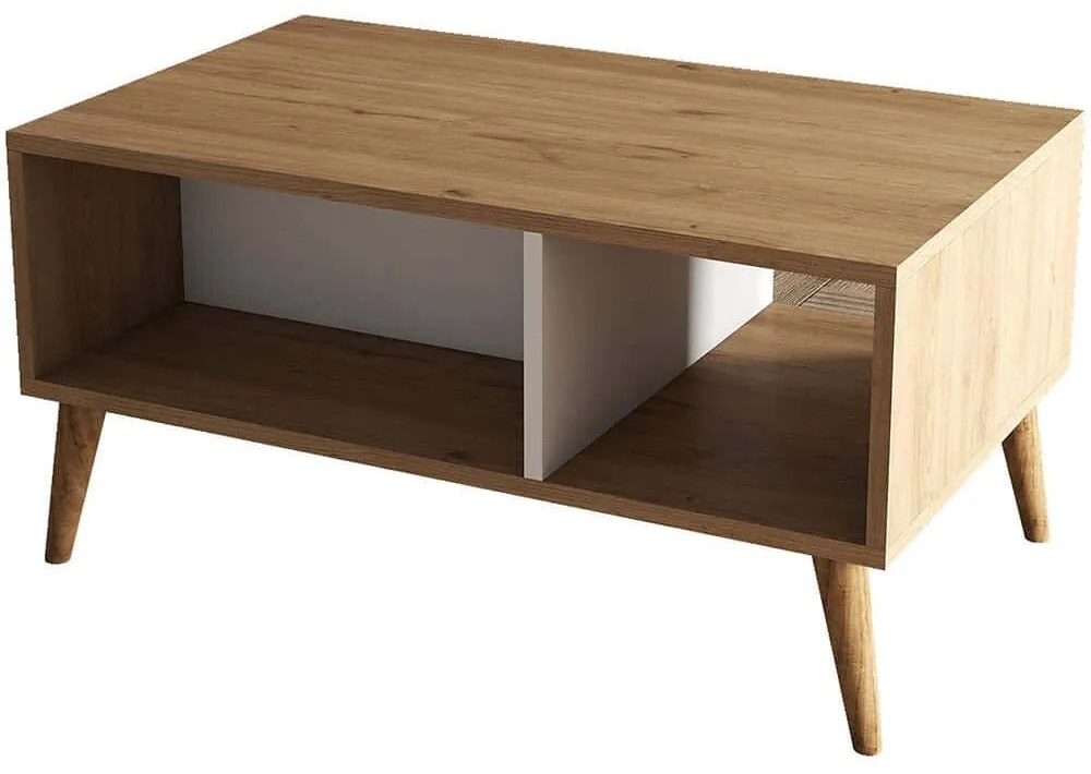 Τραπέζι Σαλονιού Exxen 389MZA1414 90x41,6x54cm Oak-White