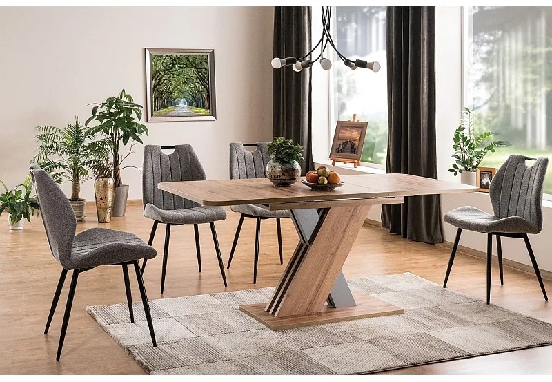 TABLE EXEL OAK WOTAN / SILVER 140(180)X85 (D) DIOMMI EXELDWS140D