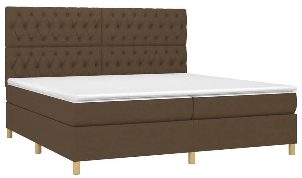 ΚΡΕΒΑΤΙ BOXSPRING ΜΕ ΣΤΡΩΜΑ ΣΚΟΥΡΟ ΚΑΦΕ 200X200 ΕΚ. ΥΦΑΣΜΑΤΙΝΟ 3142604