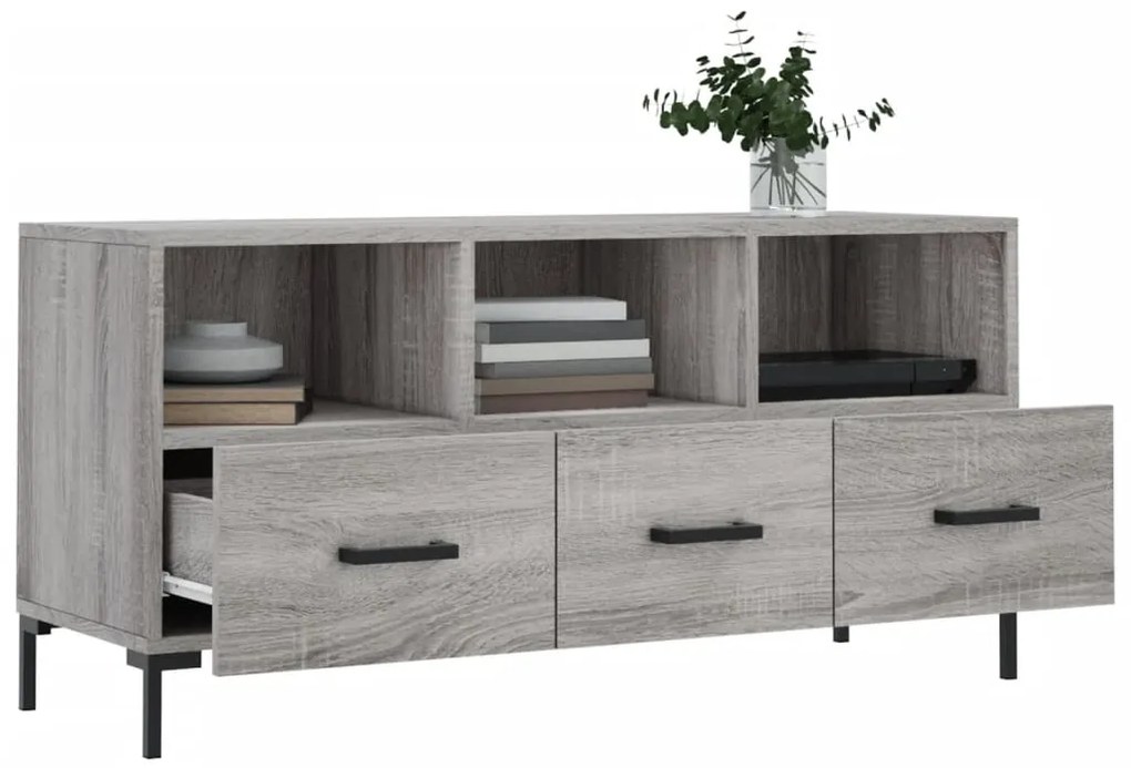 vidaXL Έπιπλο Τηλεόρασης Γκρι Sonoma 102 x 36 x 50 εκ. Επεξεργ. Ξύλο