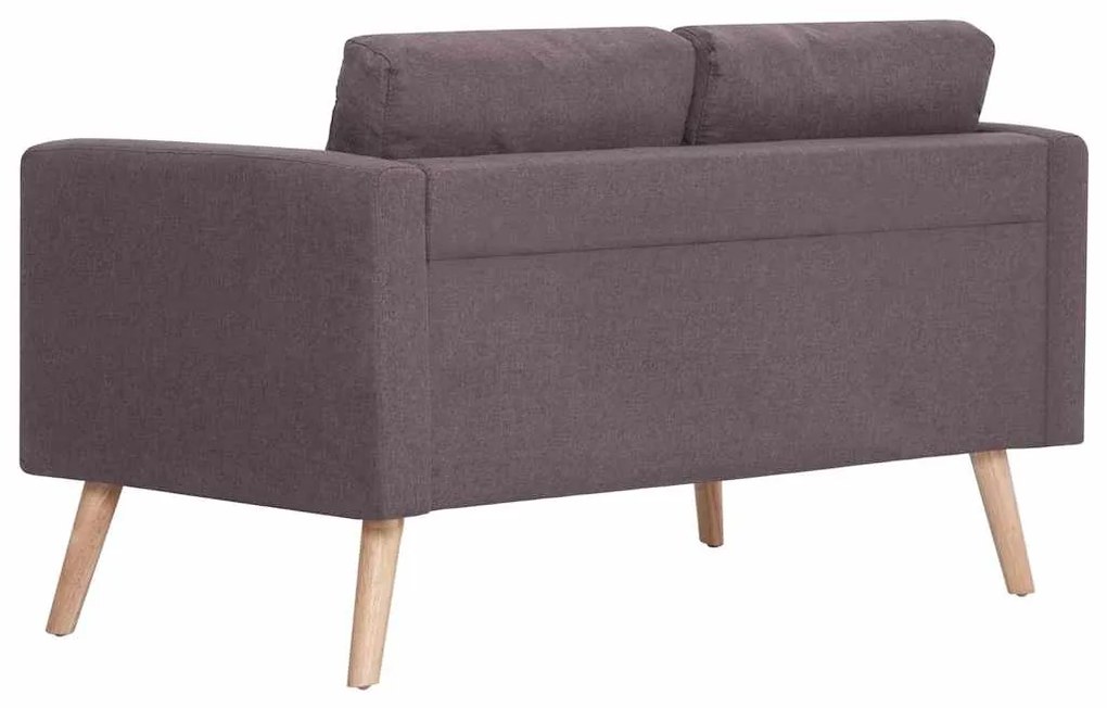 vidaXL Καναπές Διθέσιος Χρώμα Taupe Υφασμάτινος