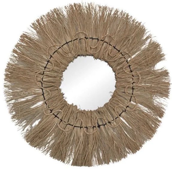 Καθρέπτης Apler Inart mendong Φ60x6εκ 337-000040 337-000040 Καφέ