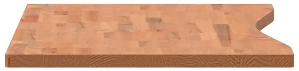 vidaXL Επιφάνεια Εργασίας 110x(50-55)x2,5 εκ. από Μασίφ Ξύλο Οξιάς