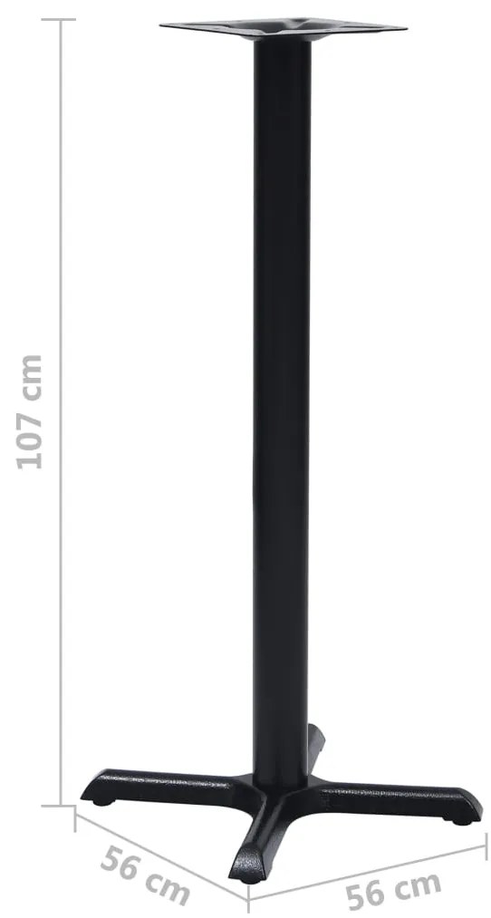 vidaXL Πόδι Τραπεζιού Bistro Μαύρο 56 x 56 x 107 εκ. από Χυτοσίδηρο
