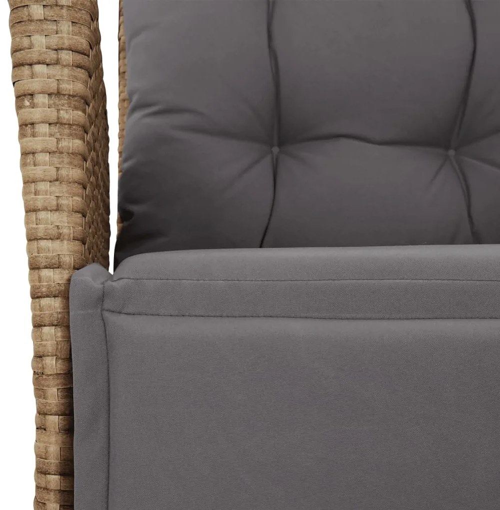 vidaXL Σετ Τραπεζαρίας Κήπου 5 τεμ. Μικτό Μπεζ Συνθ. Ρατάν &amp; Μαξιλάρια