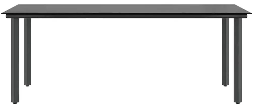 vidaXL Σετ Τραπεζαρίας Κήπου 9 τεμ Μαύρο Συνθ.Ρατάν/Γυαλί με Μαξιλάρια