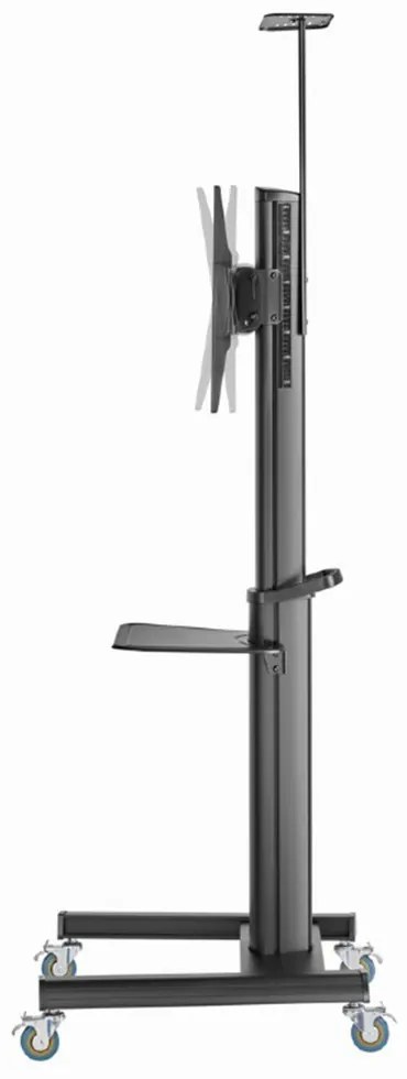 GEMBIRD ALUMINUM TV FLOOR STAND WITH CASTER WHEELS 37′-70′ BLACK