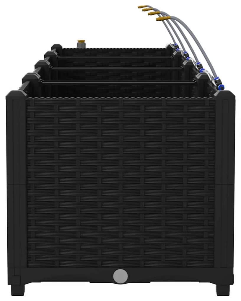 vidaXL Ζαρντινιέρες κήπου Μαύρο 120 x 40 x 37.5 cm Ατσάλι