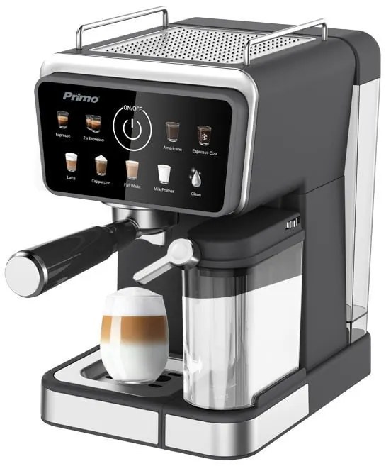 Primo PREM-40532 Μηχανή Espresso+Milk frother Hot &amp; Cold 3σε1 20Bar Digital Μαύρη-Inox
