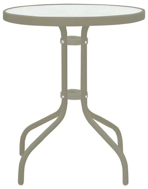 Τραπέζι Watson μέταλλο σαμπανιζέ-γυαλί Φ60x70εκ 60x60x70 εκ.