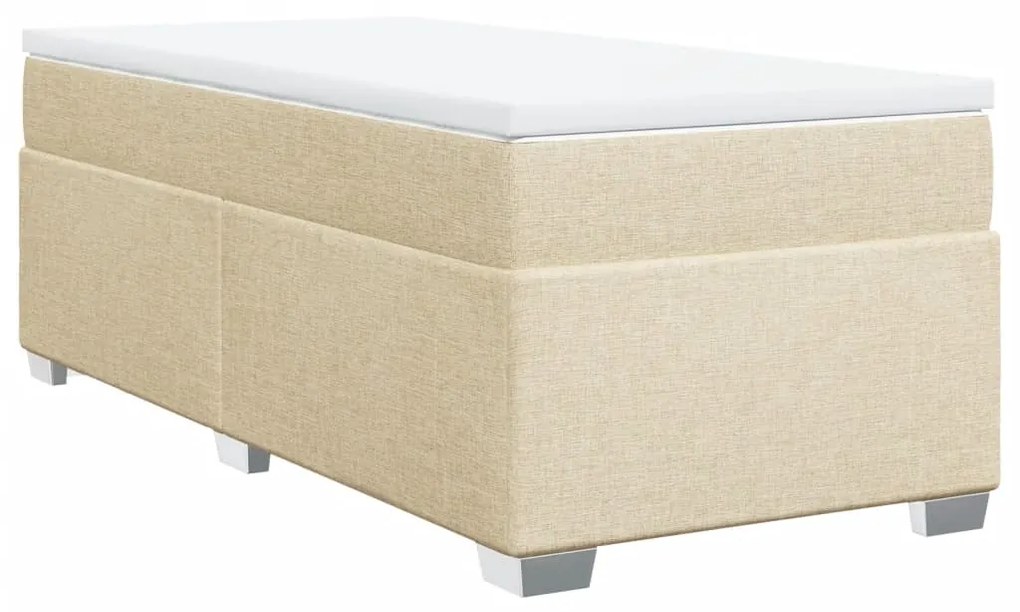 ΚΡΕΒΑΤΙ BOXSPRING ΜΕ ΣΤΡΩΜΑ ΚΡΕΜ 90X200 ΕΚ.ΥΦΑΣΜΑΤΙΝΟ 3285107