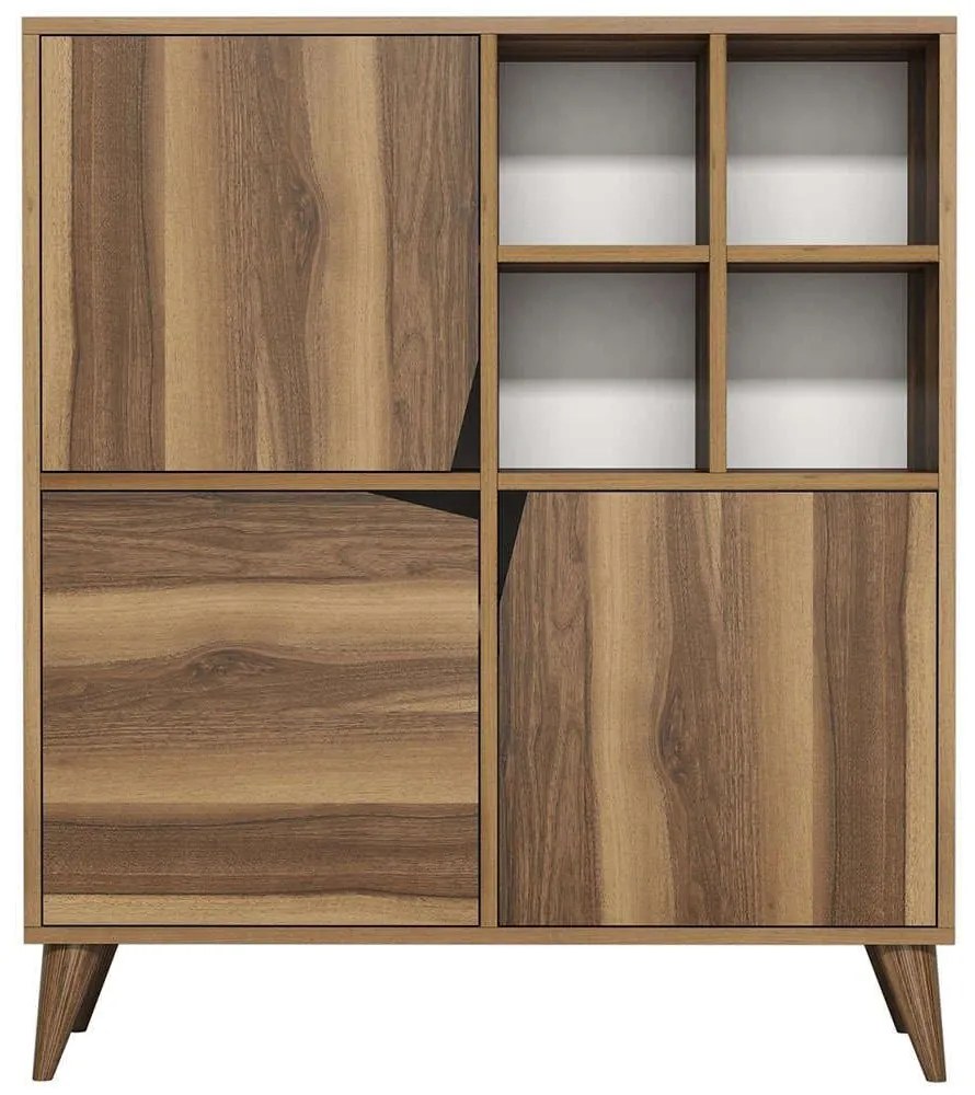 Ντουλάπι Pulse 845HCT3915 100x30x115cm Walnut Μοριοσανίδα, Μελαμίνη