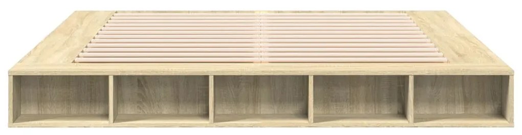 vidaXL Πλαίσιο Κρεβατιού Sonoma Δρυς 200x200 εκ. Επεξεργασμένο Ξύλο