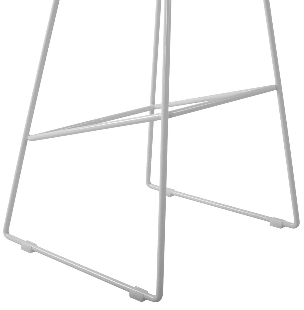 Σκαμπό μπαρ NAILA Μεταλλικό με Κάθισμα PP Λευκό 47x47x83 εκ. 2αδα 47x47x83 εκ.