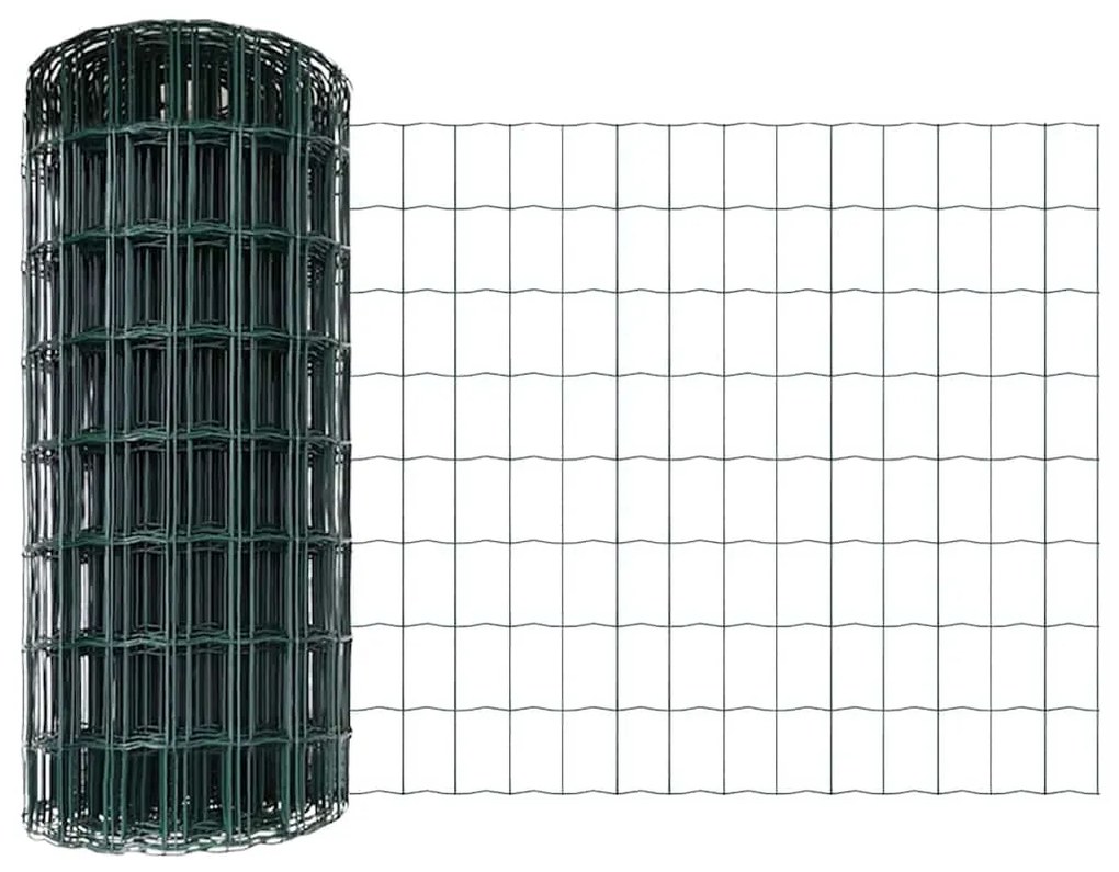 vidaXL Τεντώτο με στήριγμα Πράσινο 0,4 x 10 μ Χάλυβας και PVC