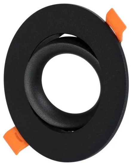 Χωνευτό Σποτ Φωτιστικό Οροφής Φ10.5xΥ2.2cm-Μαύρο-OMEGA 60633 Globostar-60633-Μαύρο 60633