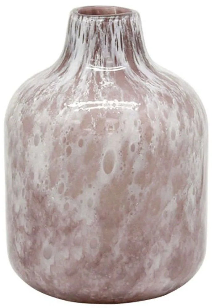 Βάζο Φυσητό Φυσαλίδες 15-00-23918 Φ17x23,5cm Somon-White Marhome Glass