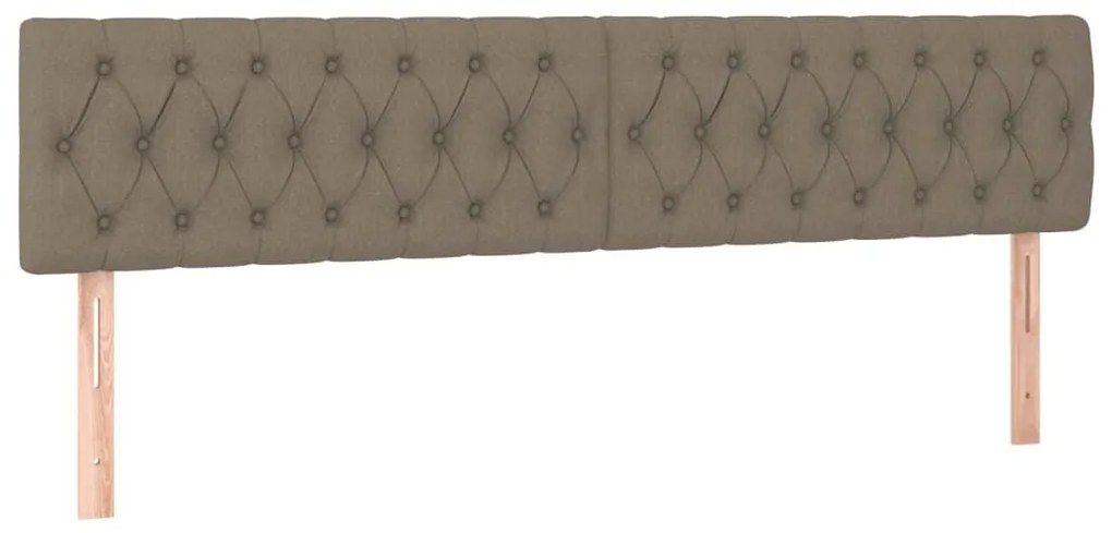 Κρεβάτι Boxspring με Στρώμα Taupe 200x200 εκ. Υφασμάτινο - Μπεζ-Γκρι