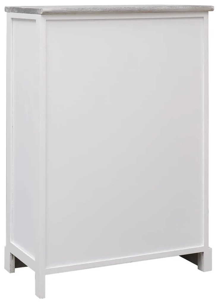 vidaXL Ντουλάπι με 10 Συρτάρια Γκρι 113 x 30 x 79 εκ. από Ξύλο