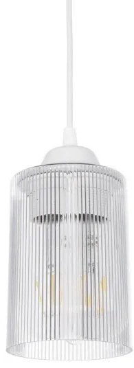TORUS 203-0064 Μοντέρνο Κρεμαστό Φωτιστικό Καμπάνα Μονόφωτο 1 x E27 IP20 Λευκό Πλαστικό-Μ10.5 x Π10.5 x Υ18.5cm Globostar-203-00 203-0064