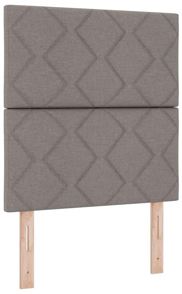 vidaXL Κρεβάτι με ελατήρια με στρώμα Taupe 80 x 200 cm ύφασμα