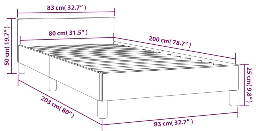 ΠΛΑΙΣΙΟ ΚΡΕΒΑΤΙΟΥ ΜΕ ΚΕΦΑΛΑΡΙ ΜΑΥΡΟ 80 X 200 ΕΚ. ΒΕΛΟΥΔΙΝΟ 347539