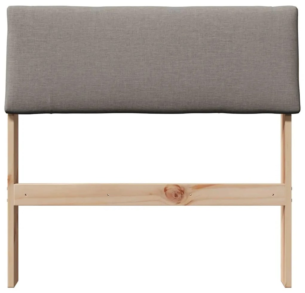 vidaXL Ταπετσαρισμένο κεφαλάρι Taupe 75 cm Στερεά ξυλεία πεύκου