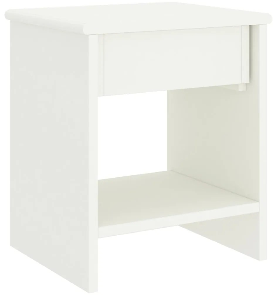 vidaXL Κομοδίνο Λευκό 35 x 30 x 40 εκ. Μασίφ Ξύλο Πεύκου
