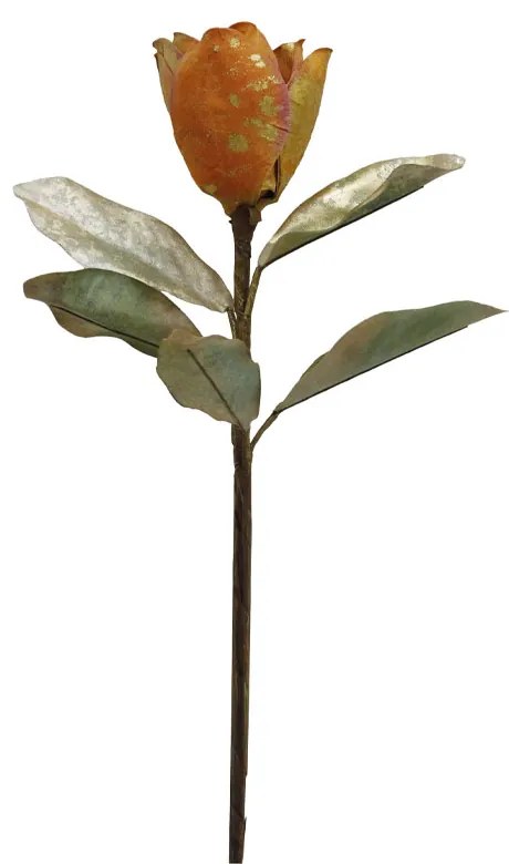 MAGNOLIA ΤΕΧΝΗΤΟ ΑΝΘΟΣ TERRACOTTA ΚΙΤΡΙΝΟ ΠΡΑΣΙΝΟ H58cm - 030776