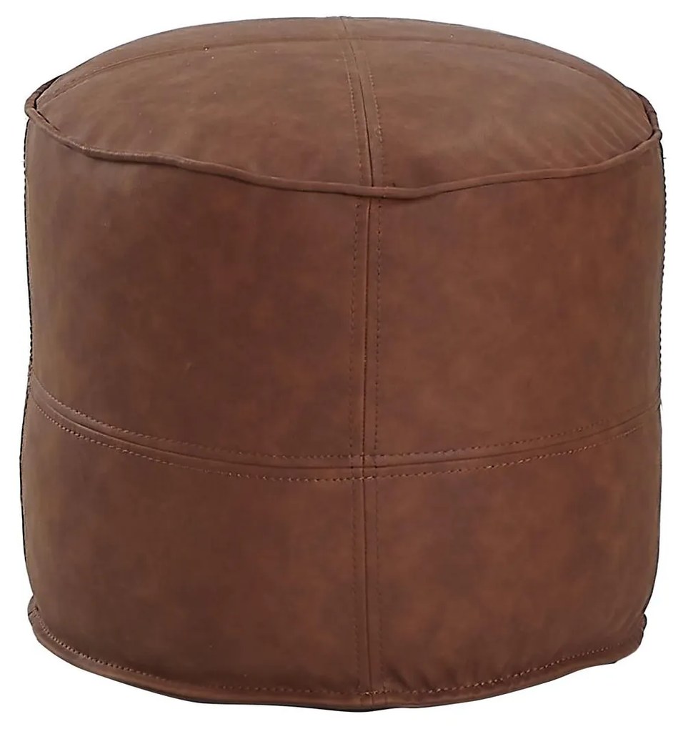 Πουφ ArteLibre CHISISI Camel Δέρμα Φ45x35cm-14870105