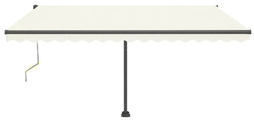 vidaXL Τέντα Αυτόματη με LED &amp; Αισθητήρα Ανέμου Κρεμ 400x350 εκ.