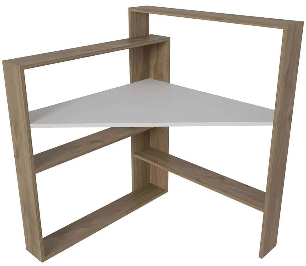 Γραφείο Kelly 875ZNA4633 93,6x93,6x114cm Walnut-White