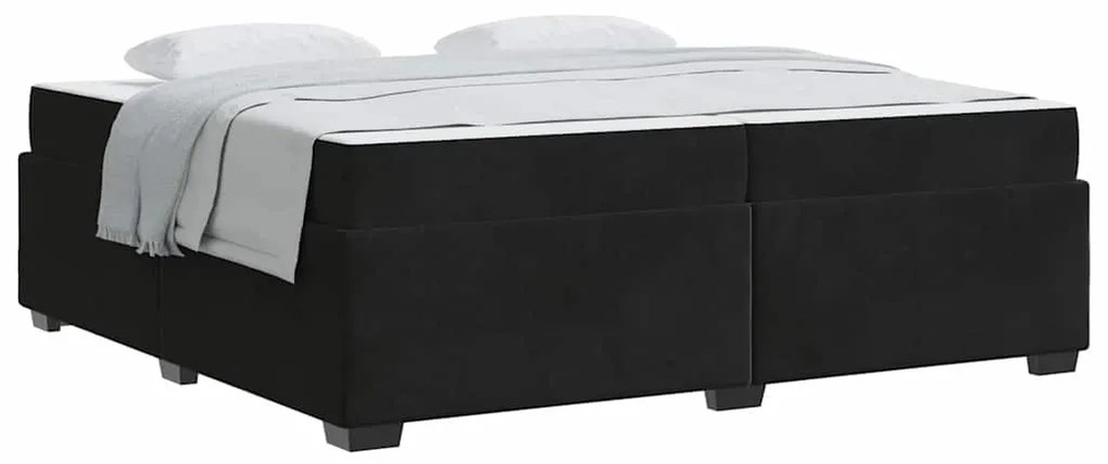 vidaXL Σκελετός Κρεβατιού με στρώμα Μαύρο 200 x 200 cm Βελούδο