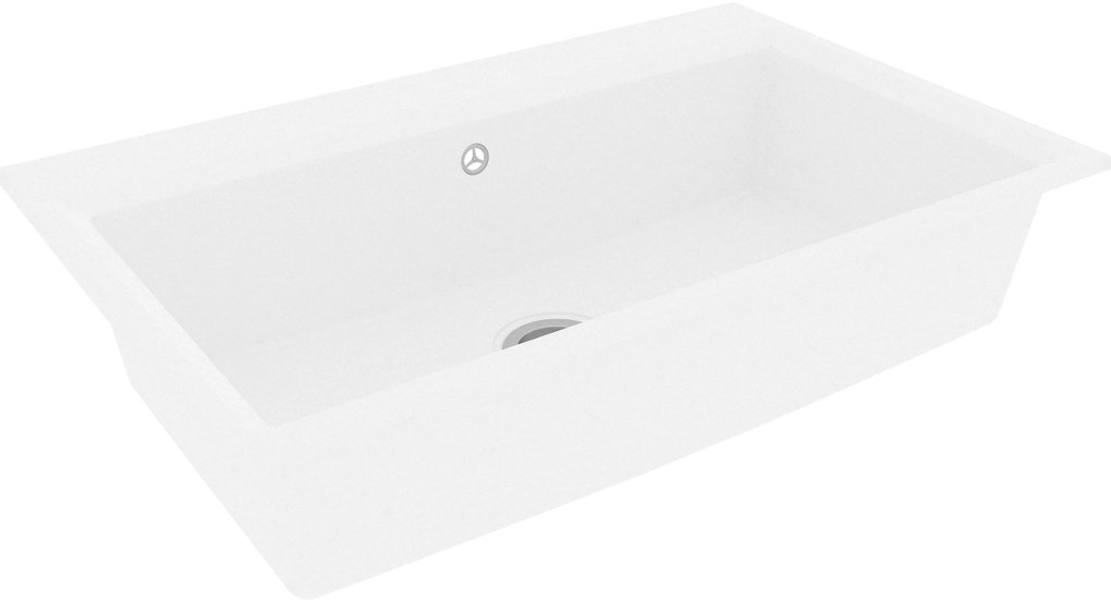 vidaXL Νεροχύτης Κουζίνας Λευκό 790x500x193 εκ Γρανίτης