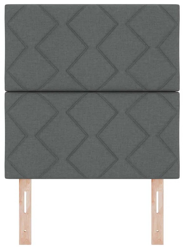 vidaXL Υφασμάτινο Κεφαλάρι Geometric Σκούρο γκρι 80 cm ύφασμα