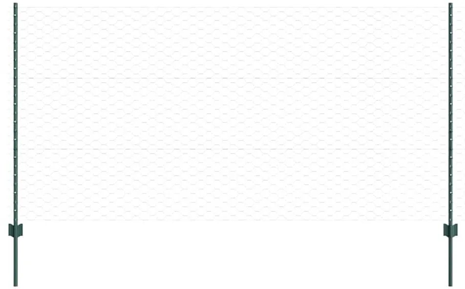 vidaXL Τεντώτο με στήριγμα Πράσινο 1,2 x 50 m Χάλυβας και PVC