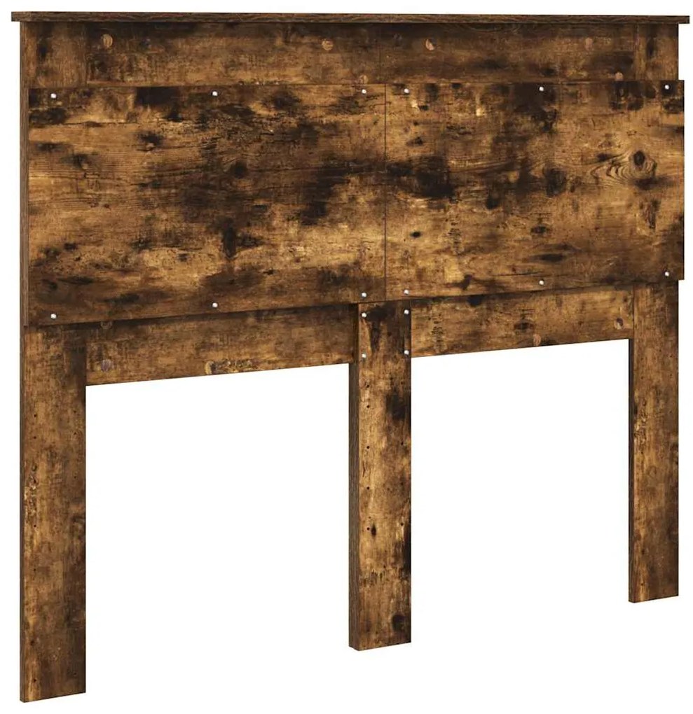 vidaXL Κεφαλάρι με κεφαλάρι Καπνιστό Δρύς 135 cm Επεξεργασμένο ξύλο