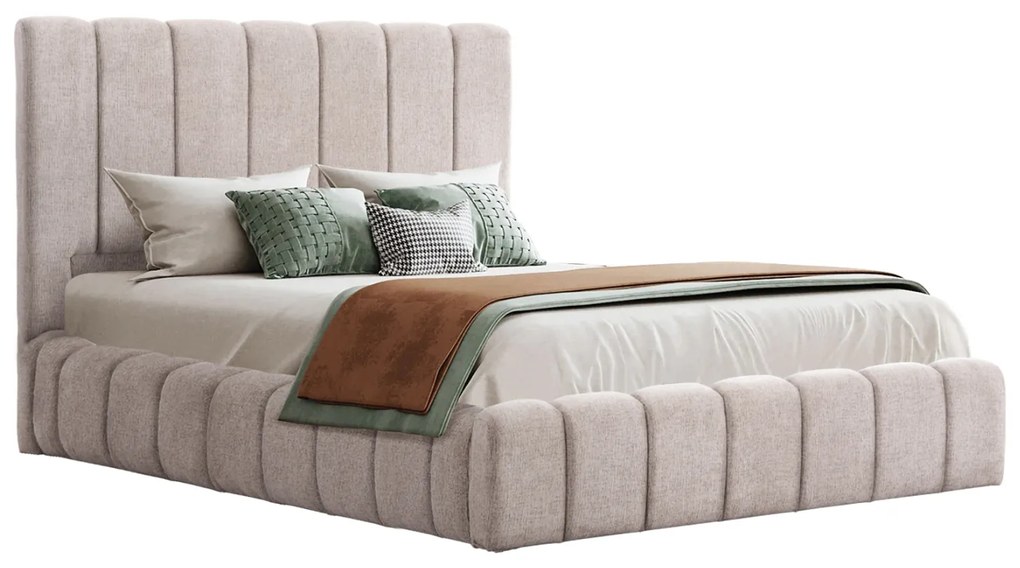 ΚΡΕΒΑΤΙ REMO ΜΕ ΑΠΟΘΗΚΕΥΤΙΚΟ ΧΩΡΟ HM719.10 ΥΦΑΣΜΑ TEDDY ΜΠΕΖ-ΓΙΑ ΣΤΡΩΜΑ 160x200εκ