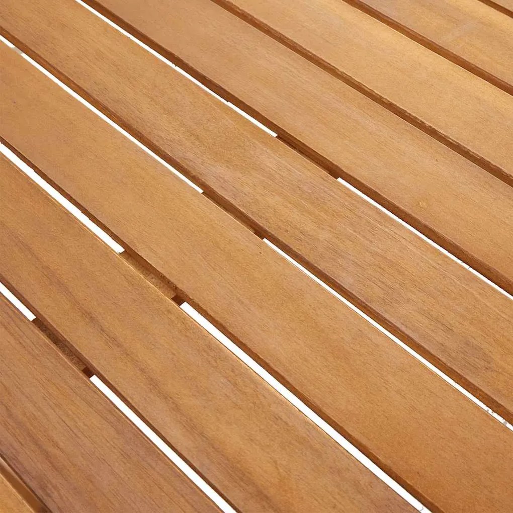 vidaXL Τραπέζι Κήπου 140 x 80 x 74 εκ. από Μασίφ Ξύλο Ακακίας