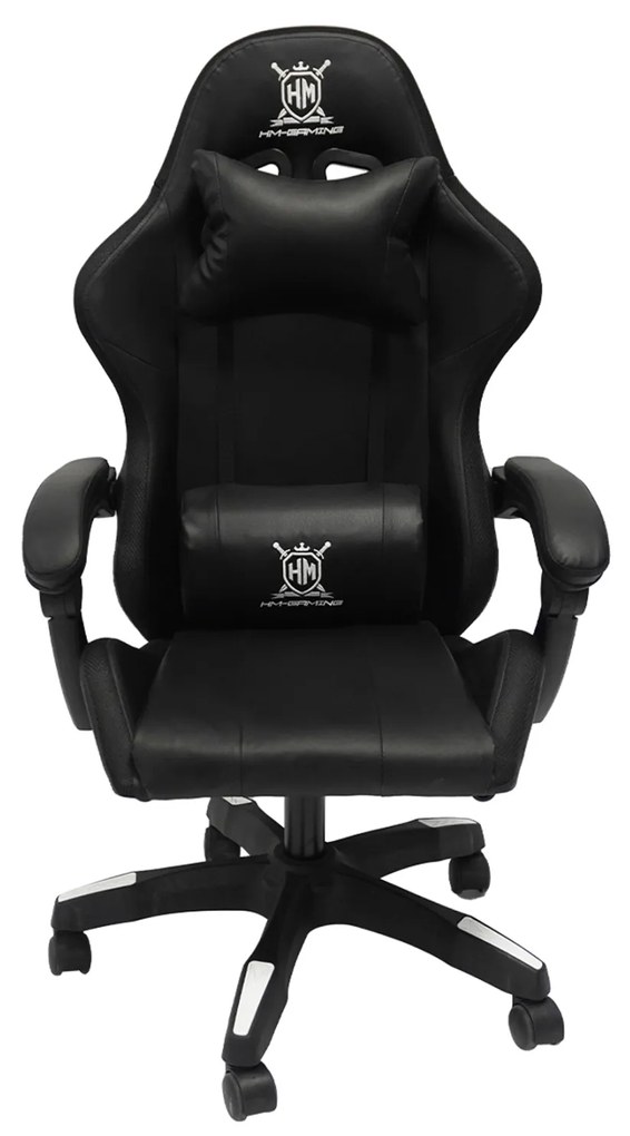 ΠΟΛΥΘΡΟΝΑ GAMING DARREN HM1203.10 ΜΑΥΡΟ-ΓΚΡΙ PVC &amp; NYLON 51x49x125Υεκ.