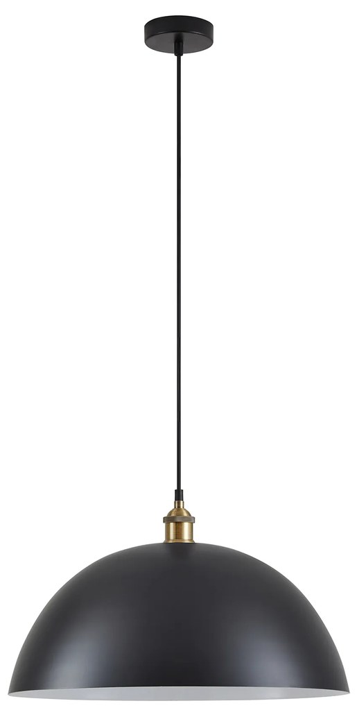 SE21-BR-10-MS50 MAGNUM Bronze Metal Pendant Black Shade with Black Fabric Cable+ HOMELIGHTING 77-8699