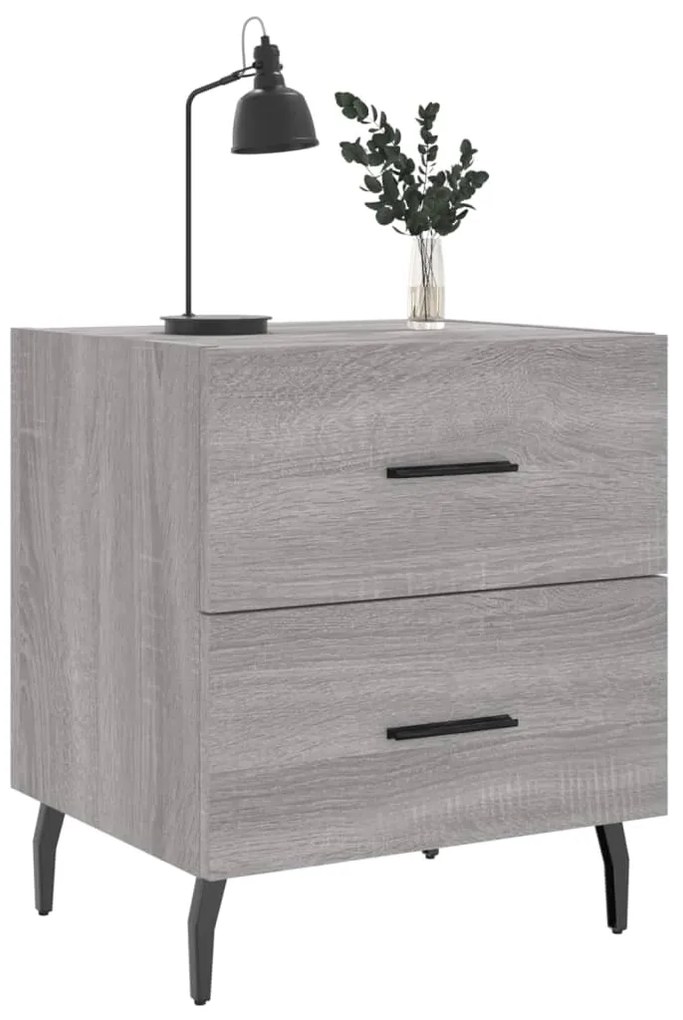vidaXL Κομοδίνο Γκρι Sonoma 40 x 35 x 47,5 εκ. από Επεξεργασμένο Ξύλο