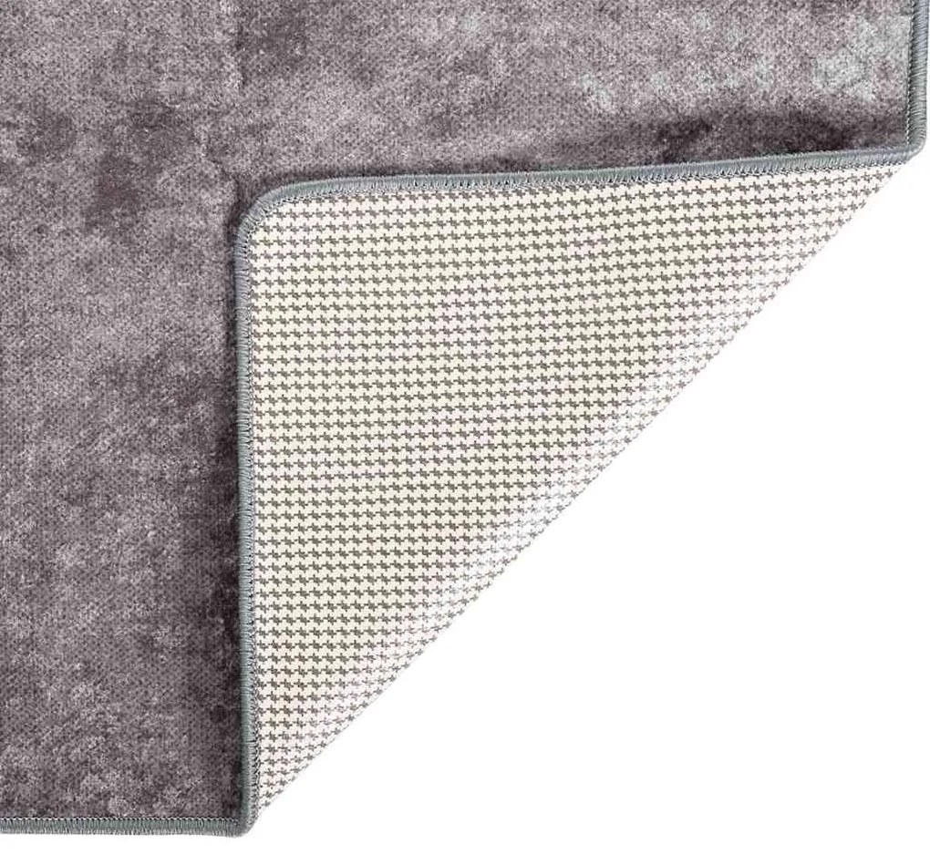 vidaXL Χαλί Πλενόμενο Αντιολισθητικό Γκρι 120 x 180 εκ.