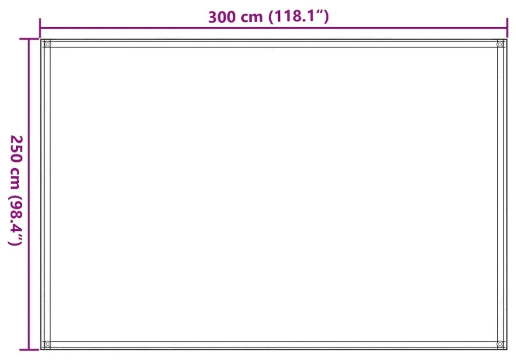 Χαλί Σκηνής Μαύρο 250 x 300 εκ.