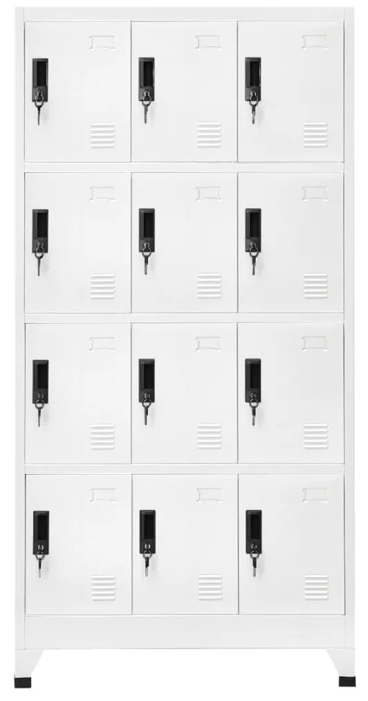 vidaXL Φοριαμός Λευκός 90 x 45 x 180 εκ. Ατσάλινος
