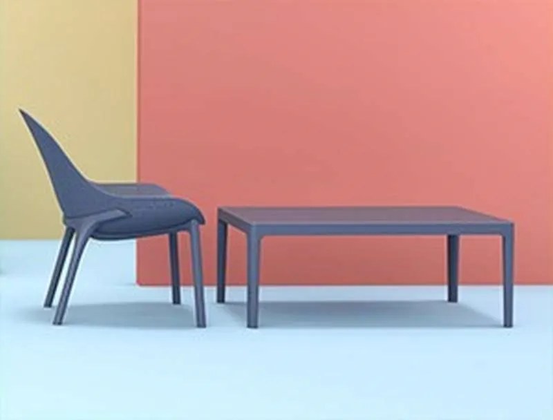 SKY DARK GREY 100Χ60Χ40εκ. ΤΡΑΠΕΖΙ ΠΟΛ/ΝΙΟΥ