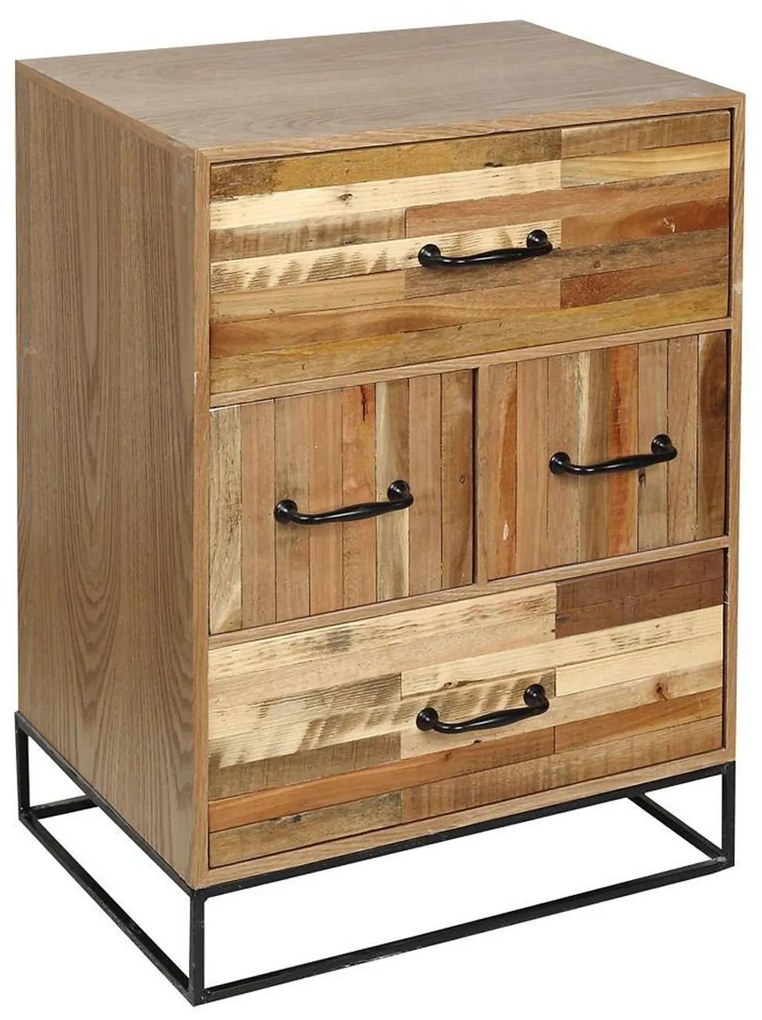 Συρταριέρα FOP212 Oak 49x35x70cm Espiel Metal,Wood